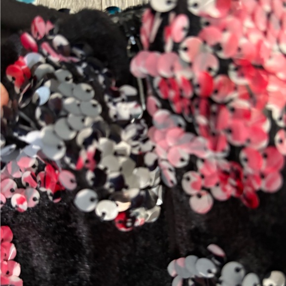 Dress the Population Black and Blue Lindsay Velvet Sheath Floral Mini Dress - Picture 8 of 9